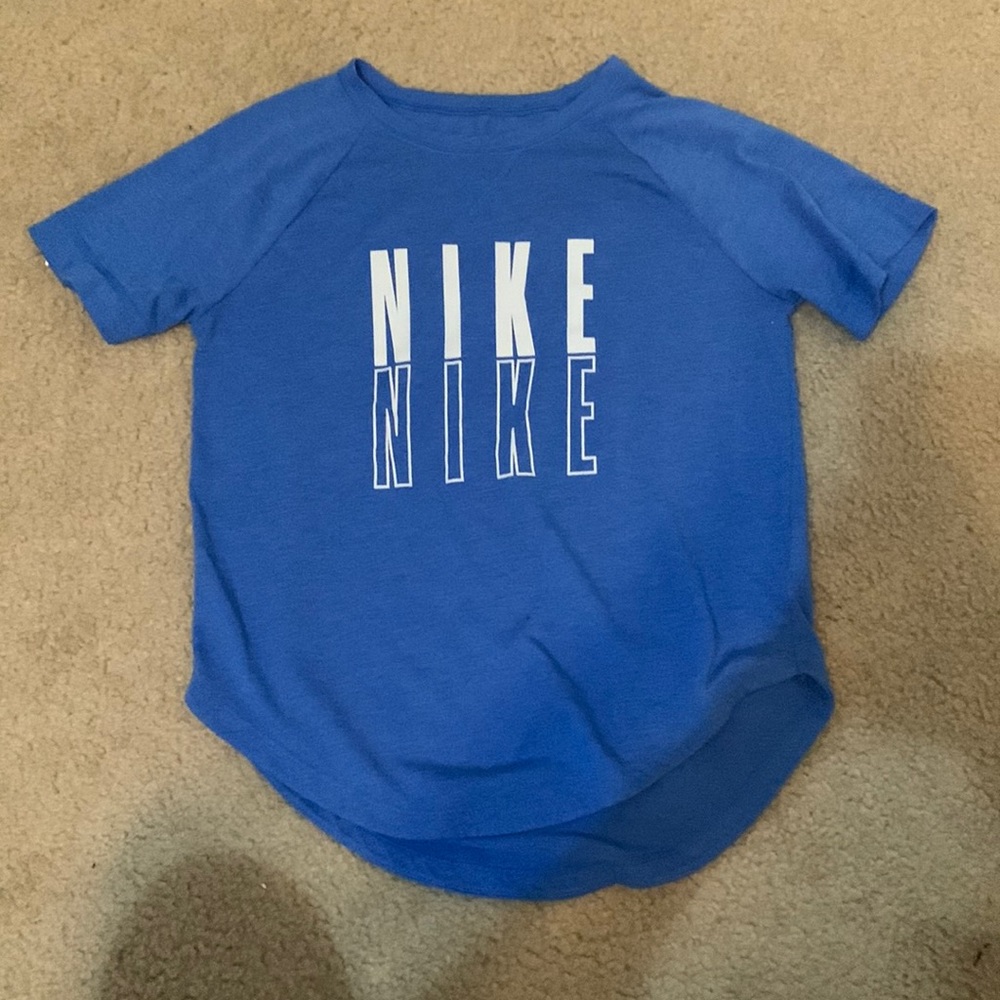Short sleeve , blue , nike shirt for girls